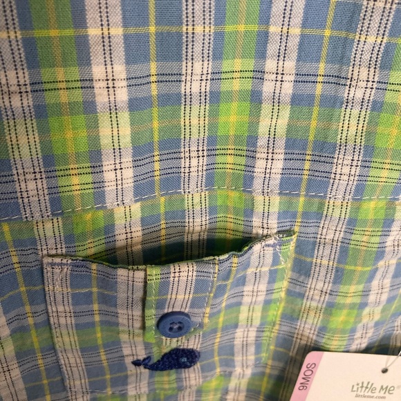 Little Me Plaid Shorts and Sleeveless Onesie 9 months - Picture 13 of 16